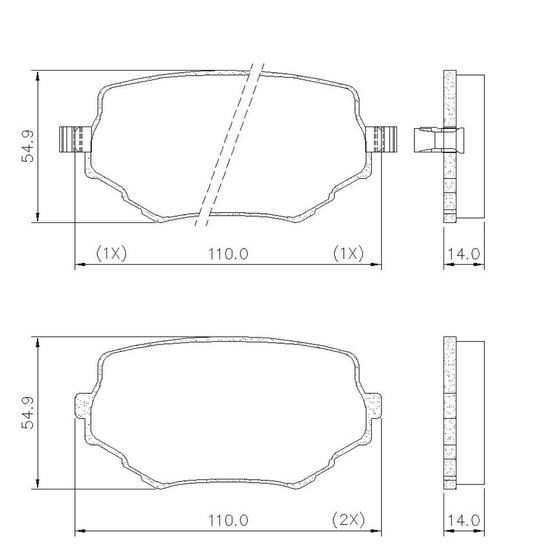 Imagem de Pastilha de Freio NA39040 Tracker 2.0 8/16V 01/09 Vitara 1.6 2.0 91/98 Grand Vitara 2.0 98/05 Sidekick 1.6 92/94 Dianteira