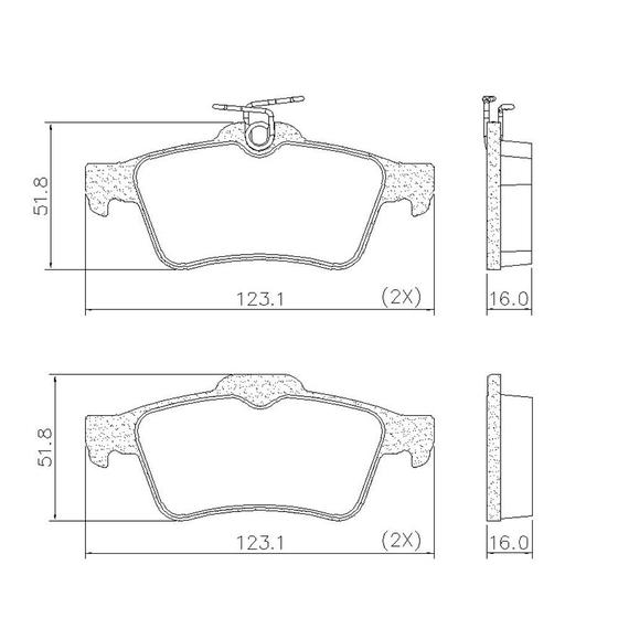 Imagem de Pastilha de Freio NA46380 Focus 08/ S40 03/10 V40 12/ V50 04/ C70 07/11 C30 06/12 Traseira 