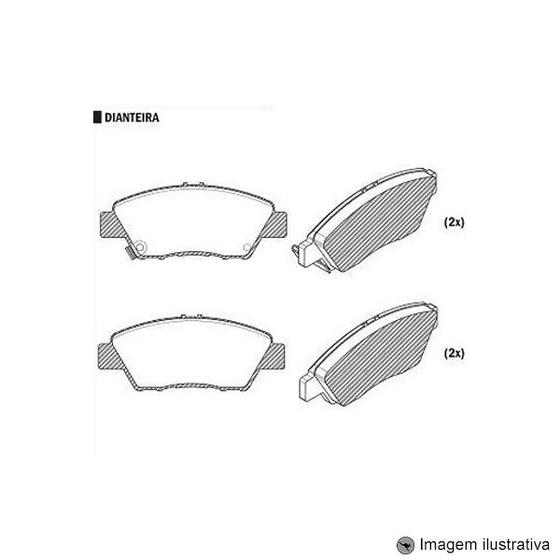 Imagem de Pastilha de Freio Novo Fit 1.5V Sohc I Vetec Dx / Lx / EX / Exl 2015 / Dx / Lx / EX / Exl 2015 / Dianteiro