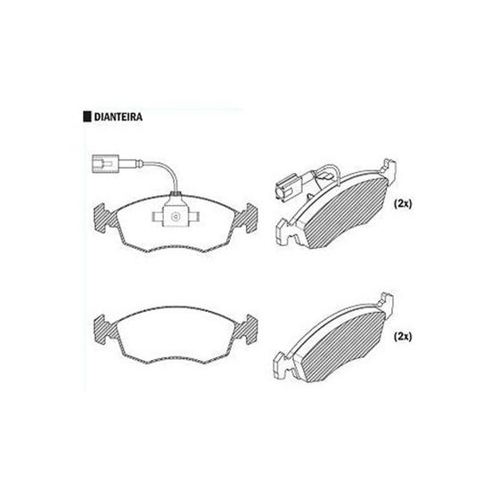 Imagem de Pastilha de Freio Stilo 1.8 8V Dualogic 10 / Black / Attrative / Stilo Sporting 8V 2007 ...