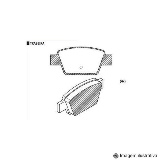 Imagem de Pastilha de Freio Stilo 2.4 20V 03 / Linea 1.4 8V / 1.4 Tjet 07 / Bravo 1.4 8V / 1.4 Tjet 07 / Linea 1.3 Multi Jet 16V 07 ...