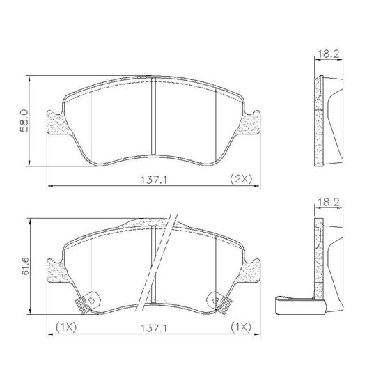 Imagem de Pastilha de Freio TK645 Corolla 1.6 1.8 2.0 16V 08//14 Dianteira