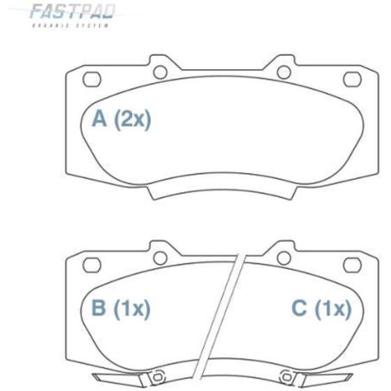 Imagem de Pastilha de Freio Toyota Hilux 2008 a 2011 WILLTEC FP758