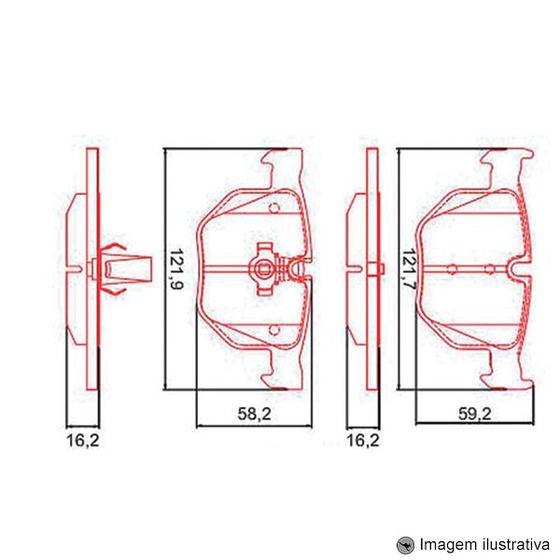 Imagem de Pastilha de Freio Traseira BMW X5 / X6 / Serie 5 / Serie 7 2009 &gt