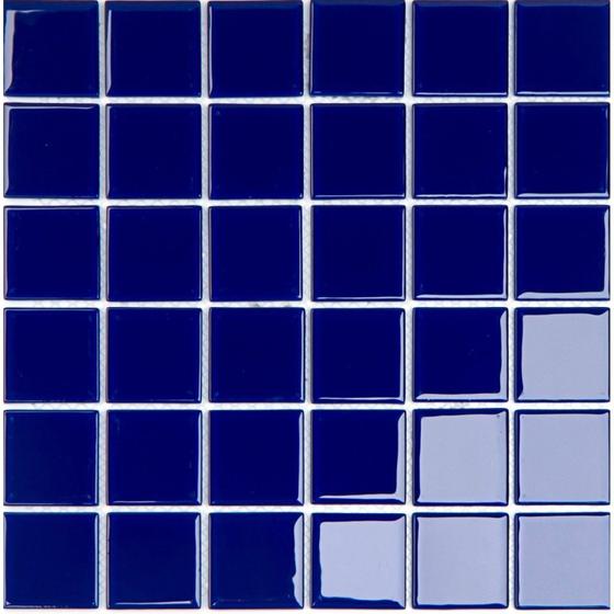 Imagem de Pastilha de Vidro Cristal 30x30cm 4,8x4,8 Glass Mosaic Azul Cobalto