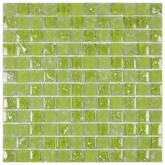 Imagem de Pastilha de Vidro Ice Glass Mosaic 30cmx30cm (Placas) Verde