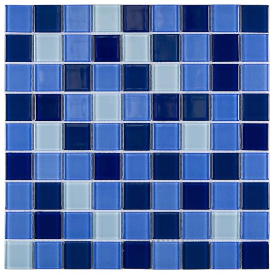 Imagem de PASTILHA DE VIDRO MIX6 - MISC. BLUE WHITE 29,2x29,2cm