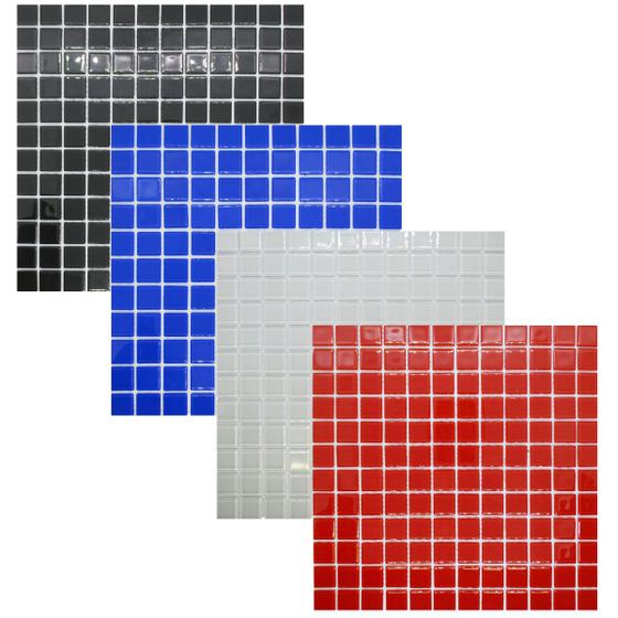 Imagem de Pastilha De Vidro Para Cozinha Banheiro Piscina Cristal Lisa 30x30cm Diversas Cores - La Bella Griffe