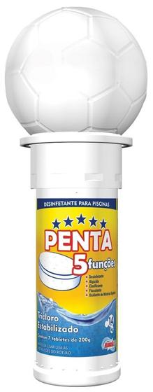Imagem de Pastilha Desinfetante para Piscinas HCL Penta com Flutuador - Hidroall