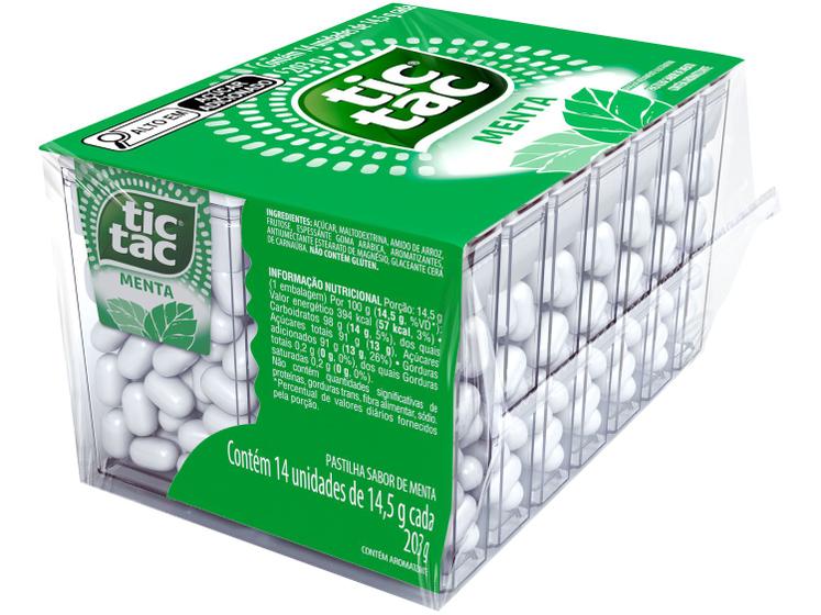 Imagem de Pastilha Ferrero Tic Tac Menta 14,5g Display com 14 Unidades