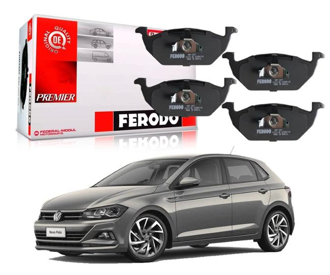 Imagem de Pastilha freio dianteira ceramica ferodo volkswagen polo 1.0 mpi 1.6 msi 2017 a 2021