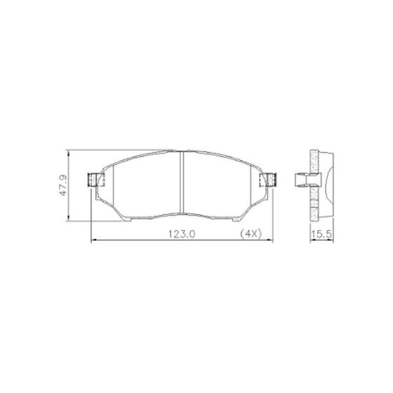 Imagem de Pastilha Freio Dianteira Compativel Parejo Tr4 2001 Lonaflex P74