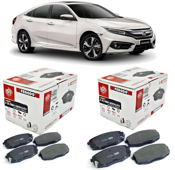 Imagem de Pastilha Freio Dianteira e Traseira Honda Civic Ex EXL Touring Sport 2019/2020 2020 2021(NAO SERVIRA NOS 2017 2018 2019/2019) 