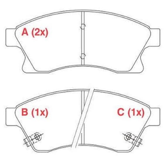 Imagem de PASTILHA FREIO DIANTEIRA para CRUZE 1.8 16V 12/