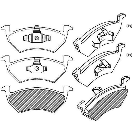Imagem de PASTILHA FREIO DIANTEIRA para UP 1.0 12/ TSI CROSS UP