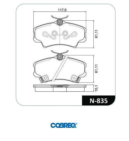 Imagem de Pastilha Freio Dianteiro Civic 1.6 1.7 1.8 45022S5jm00 N-835