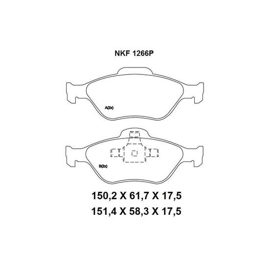 Imagem de Pastilha Freio Ecosport 2013 a 2017 NKF 1266P