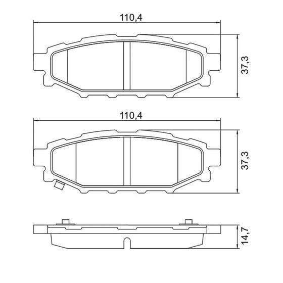 Imagem de Pastilha Freio FXP45520 Forester Impreza 08/ Legacy Outback 03/ XV 12/ Traseira Com Anti Ruido