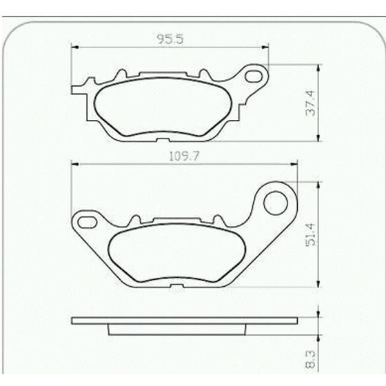 Imagem de PASTILHA FREIO para FAZER YS 150S / SED150 13/ YBR 125ED ESD