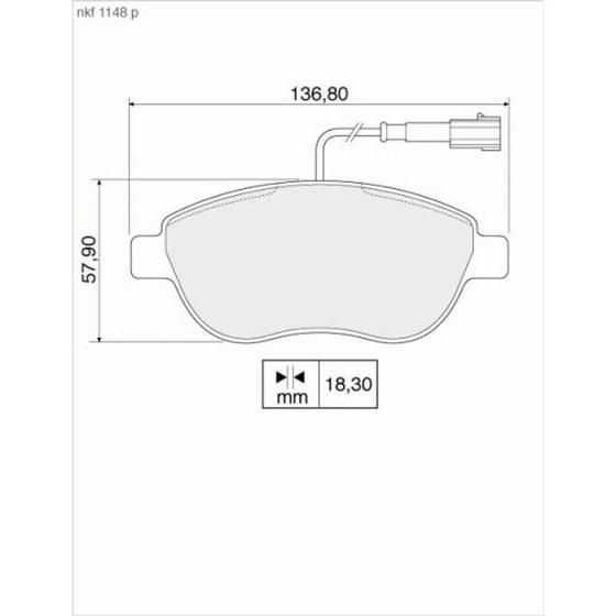 Imagem de PASTILHA FREIO para STILO 1.2 16V 02/ 1.4 16V 04/ 1.6 1.8 16