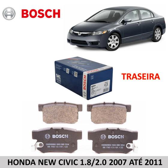 Imagem de Pastilha freio traseiro honda new civic 1.8 2007 até 2011