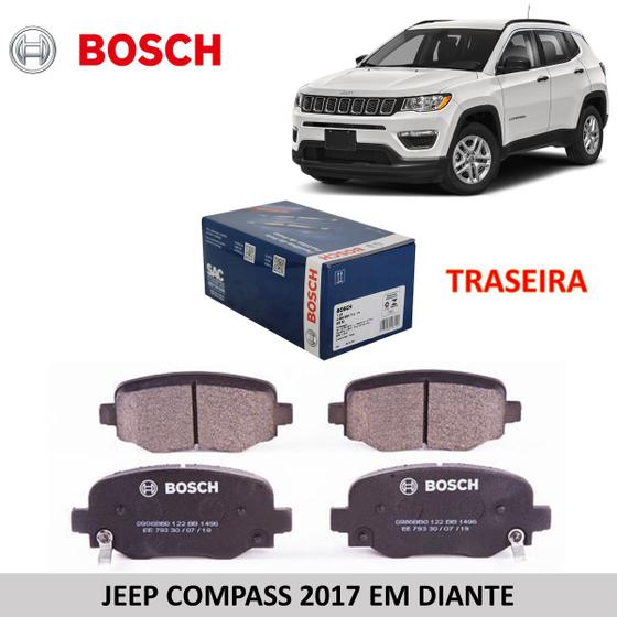 Imagem de Pastilha freio traseiro original bosch jeep compass 2018