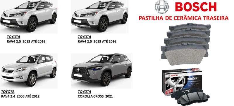 Imagem de Pastilha freio traseiro rav4 2.0 / 2.4 / 2.5 corolla cross