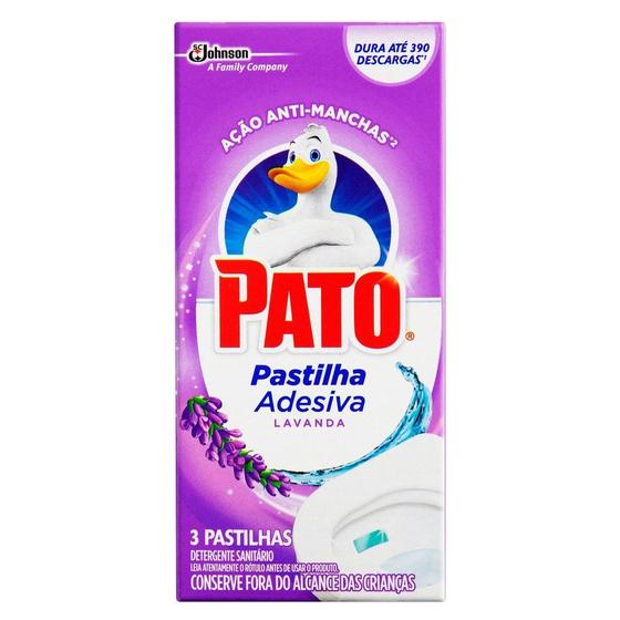 Pastilha Sanitária Pato Adesiva Lavanda Embalagem com 3 Unidades ...