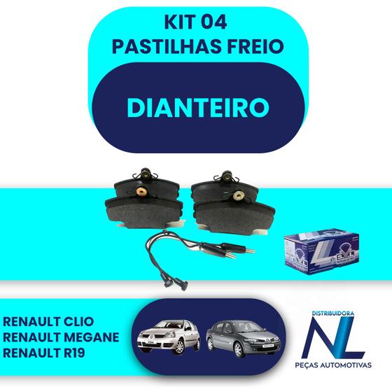 Imagem de Pastilhas de freio dianteira Megane Sedan motor 1.6v 1998 a 2000