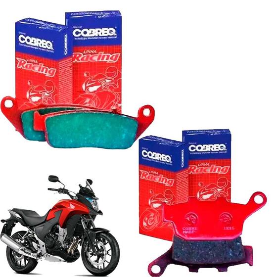 Pastilhas Freio CB 500X CB500X CB 500 X Dianteiro + Traseiro Cobreq Racing Menor preço em Pastilhas Freio CB 500X CB500X CB 500 X Dianteiro + Traseiro Cobreq Racing
