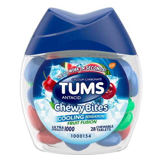 Imagem de Pastilhas Mastigáveis Antiácido Tums Chewy Fusão De Frutas