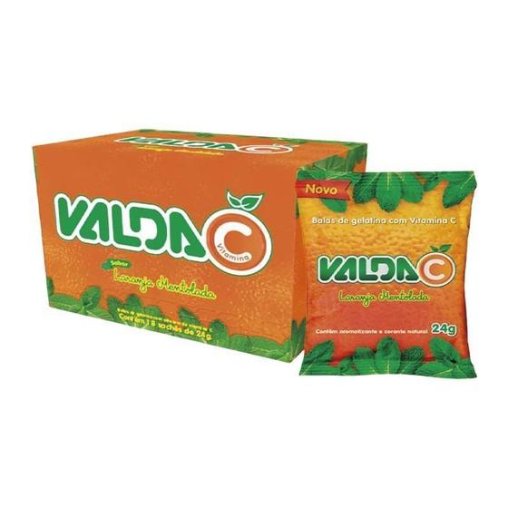 Imagem de Pastilhas Valda C Sabor Laranja Mentolada 18 Sachês 