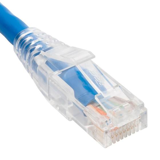 Imagem de Patch cord cat6 clear boot 10' azul