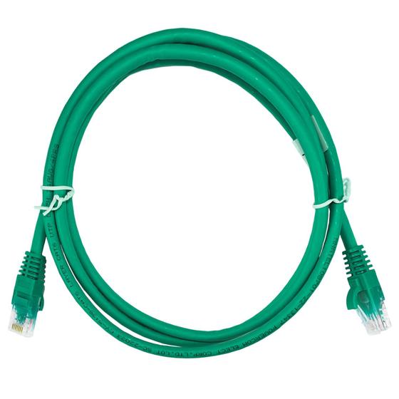 Imagem de Patch Cord Cat6 de 1,5 Metros 100% Cobre Homologado Anatel Verde