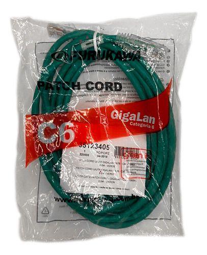 Imagem de Patch Cord Cat6 U/utp 3,0m Verde Gigalan Furukawa