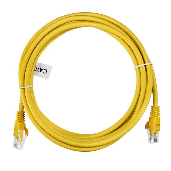 Imagem de Patch Cord Flexível Cat6 100% Cobre 2,5 Metros Homologado Anatel - Amarelo