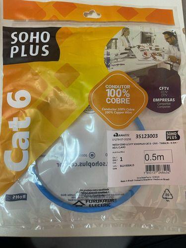 Imagem de Patch Cord Furukawa U/UTP Sohoplus Cat.6 T568A/B 50cm Azul