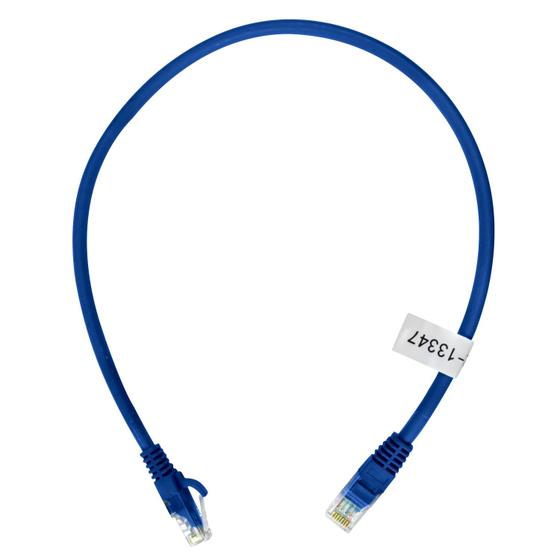 Imagem de Patch Cord UTP Cat6 100% Cobre 0,5 Metros Flexível Homologado Anatel - Azul