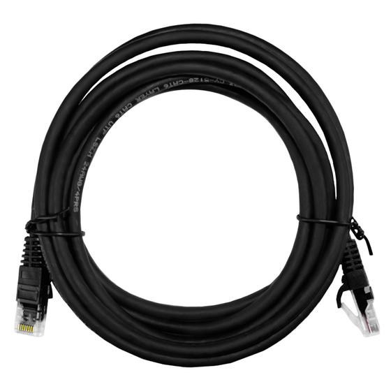 Imagem de Patch Cord UTP Cat6 Flexível 100% Cobre 2,5 Metros Homologado Anatel - Preto