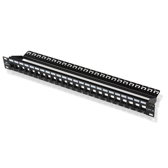 Imagem de Patch Panel 1U 24 Portas Keystone Cable Matters - Com Gerenciamento de Cabos