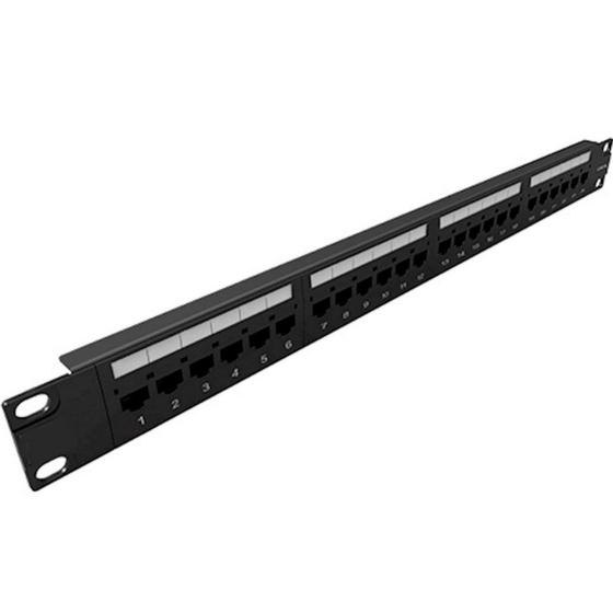 Imagem de Patch Panel 24 Portas Cat6 Utp Certifica Fluke Rj45 U/Utp