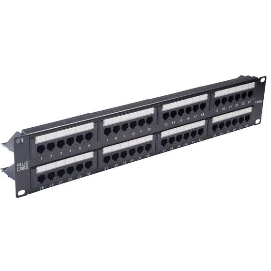 Imagem de Patch Panel 48 Portas CAT5e Com Guia LA-P548 PlusCable