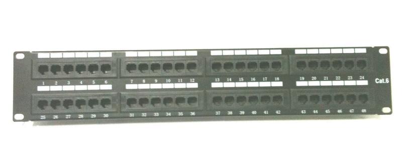 Imagem de Patch Panel RJ45 Fêmea Cat6 48 Portas padrão 19 polegadas - Pier