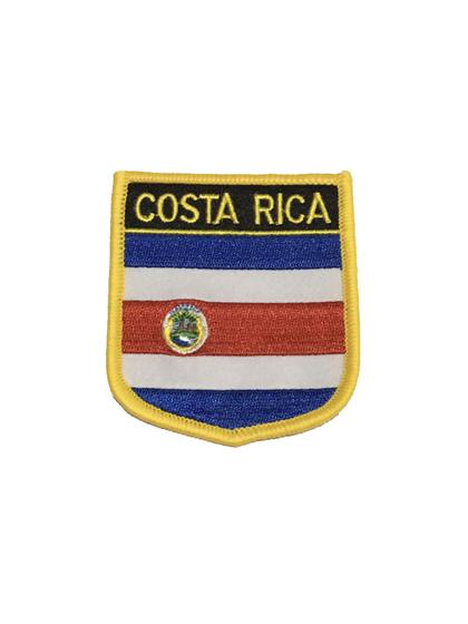 Imagem de Patche Aplique Bordado Escudo Da Bandeira Da Costa Rica 6x7 cm