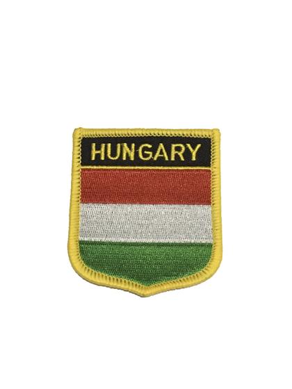 Imagem de Patche Aplique Bordado Escudo Da Bandeira Da Hungria 6x7 cm