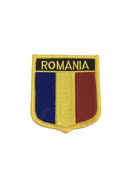 Imagem de Patche Aplique Bordado Escudo Da Bandeira Da Romênia 6x7 cm