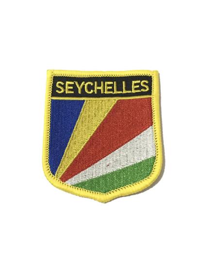 Imagem de Patche Aplique Bordado Escudo Da Bandeira De Seychelles 6X7