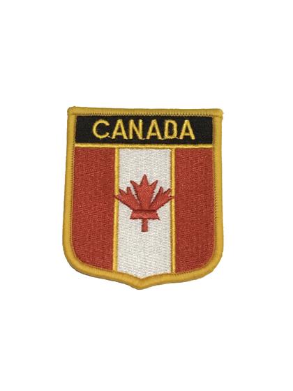 Imagem de Patche Aplique Bordado Escudo Da Bandeira Do Canadá 6x7 cm