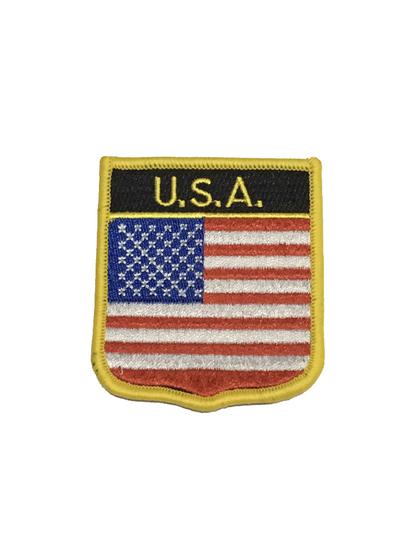 Imagem de Patche Aplique Bordado Escudo Da Bandeira Dos Estados Unidos EUA USA 6x7 cm