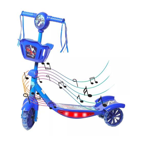 Imagem de Patinete 3 Rodas Infantil Musical Kiddy Menino azul